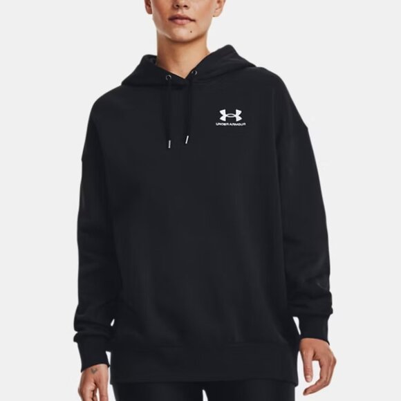 NWT Under Armour Icon Baggy Black Fleece Hoodie - Picture 7 of 7